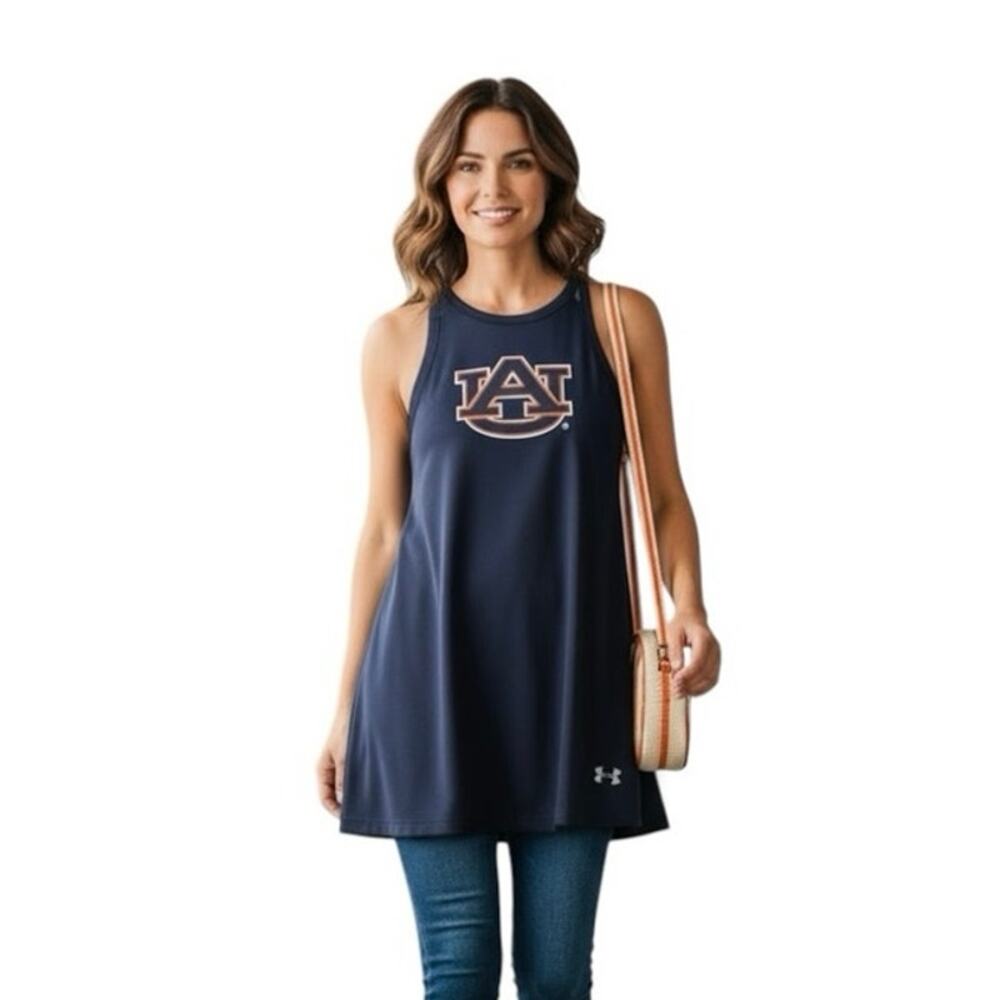 Auburn Under Armour Navy Heatgear Athletic Racer Back Dress Women's Size Medium